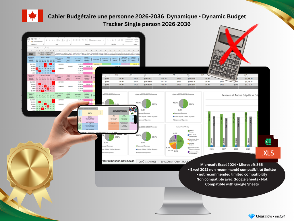 Premium Dynamic Budget System – Couples • Système Dynamique Premium de Budget – Pour Couples • Canada • 2026–2036 • Essence