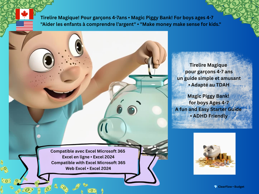 Magic Piggy Bank • Boys 4–7 • Canada & USA • Savings • Visual Goals Tracker