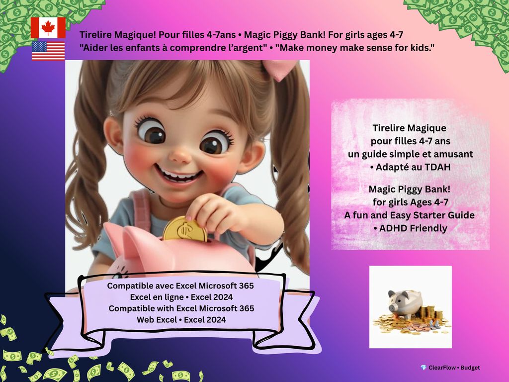Magic Piggy Bank • Girls 4–7 • Canada & USA • Savings • Visual Goals Tracker