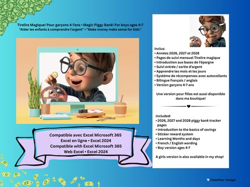 Magic Piggy Bank • Boys 4–7 • Canada & USA • Savings • Visual Goals Tracker
