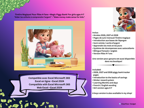 Magic Piggy Bank • Girls 4–7 • Canada & USA • Savings • Visual Goals Tracker