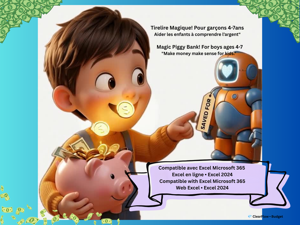 Magic Piggy Bank • Boys 4–7 • Canada & USA • Savings • Visual Goals Tracker