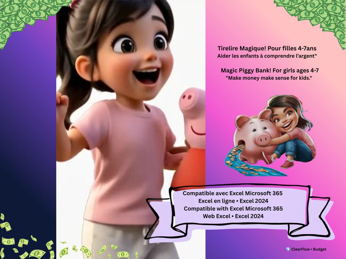 Magic Piggy Bank • Girls 4–7 • Canada & USA • Savings • Visual Goals Tracker
