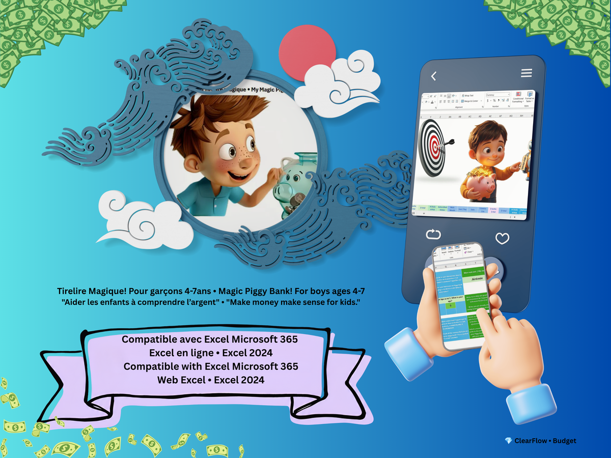 Magic Piggy Bank • Boys 4–7 • Canada & USA • Savings • Visual Goals Tracker
