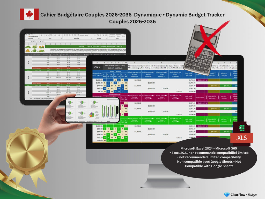 Premium Dynamic Budget System – Couples • Système Dynamique Premium de Budget – Pour Couples • Canada • 2026–2036 • Signature