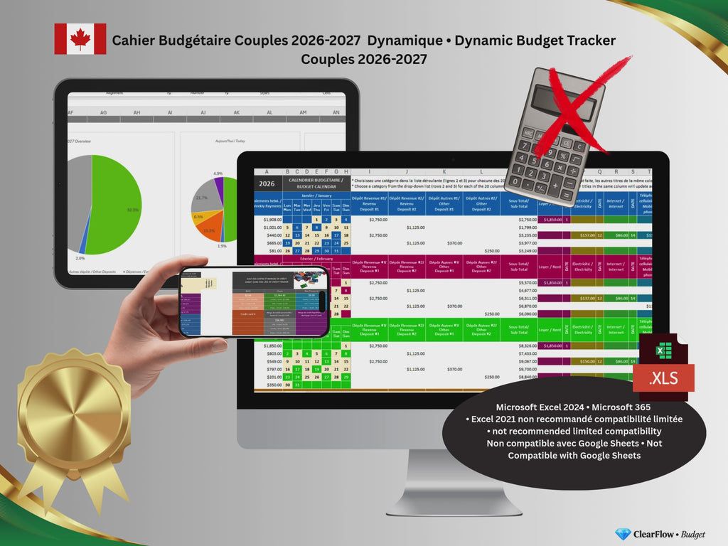 Premium Dynamic Budget System – Couples • Système Dynamique Premium de Budget – Pour Couples • Canada • 2026–2027 • Signature